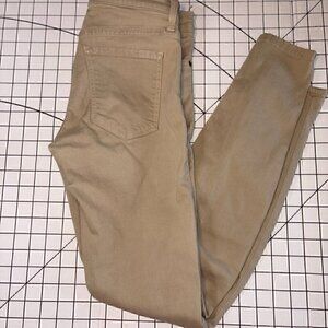 WOMEN'S CURRENT/ELLIOTT THE ANKLE SKINNY METALLIC GOLD SIZE 28